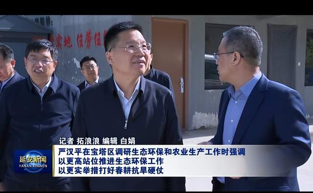 严汉平在宝塔区调研生态环保和农业生产工作