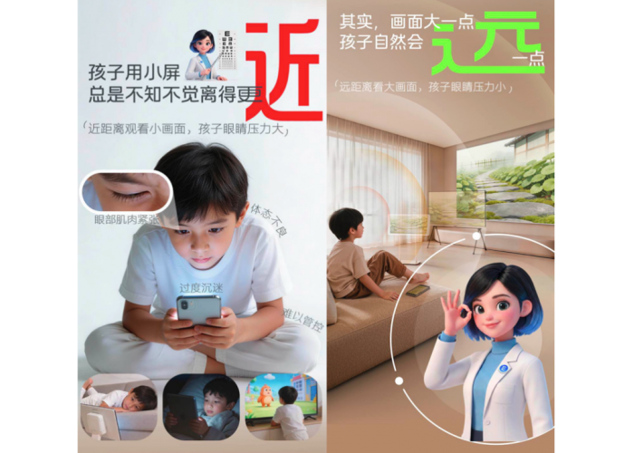 科技赋能 爱普生清亮全彩亲子护眼投影守护儿童视力成长