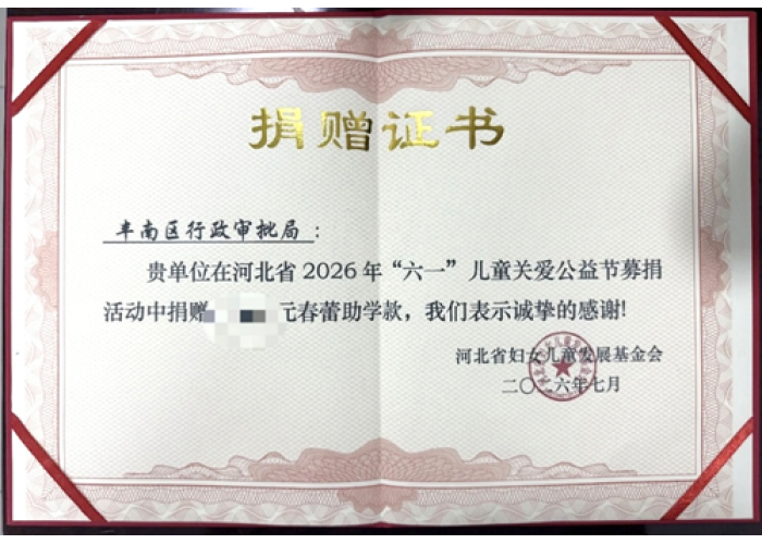 河北丰南|最美审批人凝聚她力量爱心
